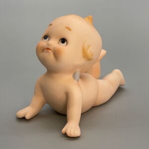 Vintage Lefton Japan Kewpie Baby Cherub with Wings Pouty Face Figurine
